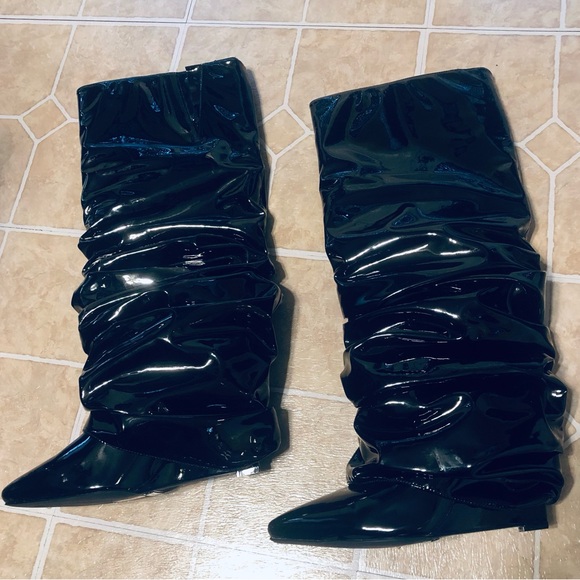 NWT AZALEA WANG SIF WEDGE BOOT IN BLACK. SIZE 8.5 - Picture 6 of 8